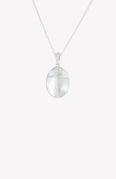 Mother Of Pearl Cross Pendant Necklace
