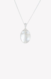 Mother Of Pearl Cross Pendant Necklace