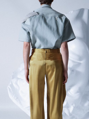 Ornamented Jean Zip Short Shirt