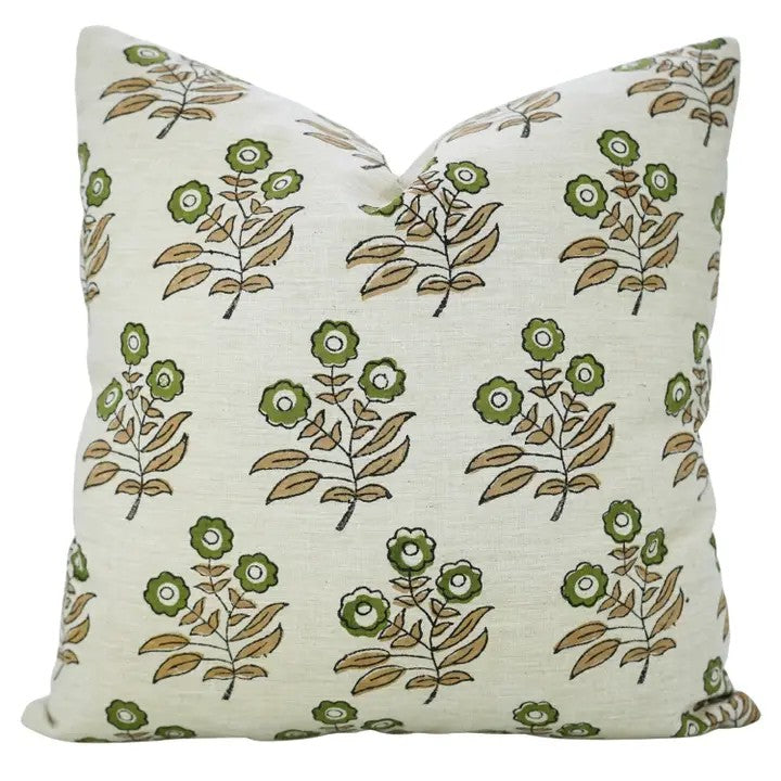 Home Decor Block Design Linen Blend Piillow Cover  - Neha