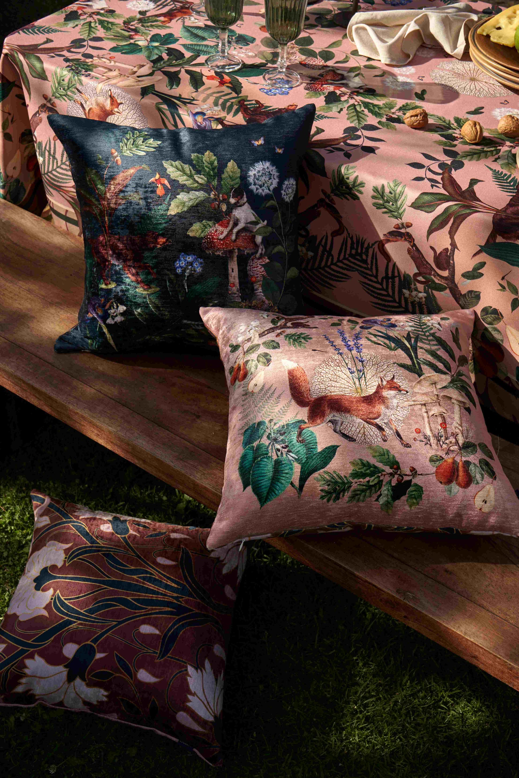 Velvet Pillow The Forest Dogs