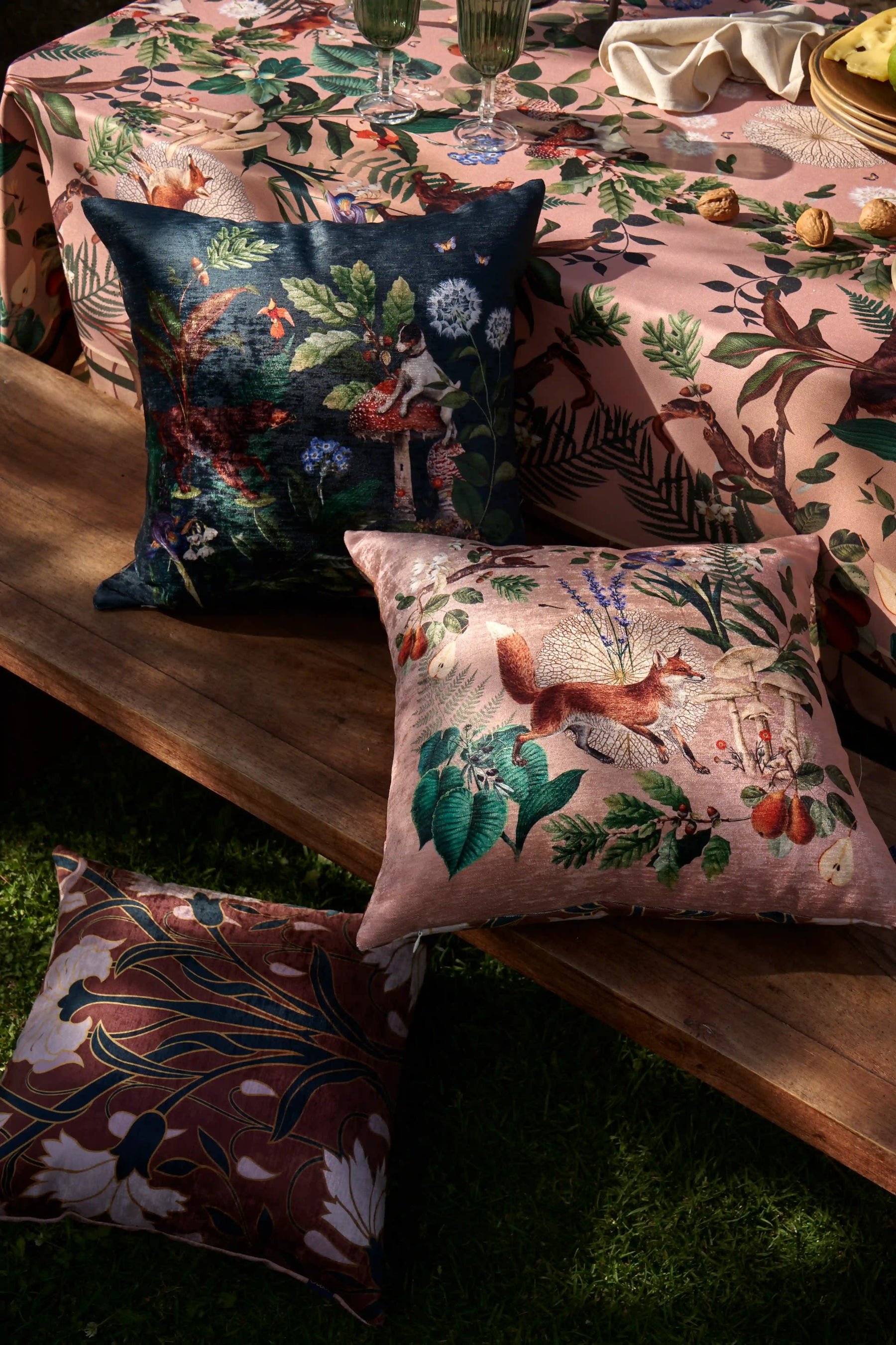 Velvet Pillow The Forest Dogs