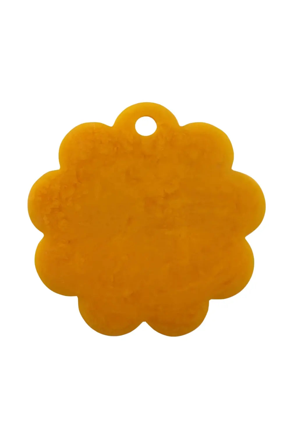 Scallop Resin Cheese Charcuterie Board, Mustard - 9 Inches