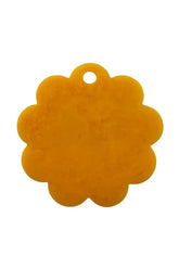 Scallop Resin Cheese Charcuterie Board, Mustard - 9 Inches