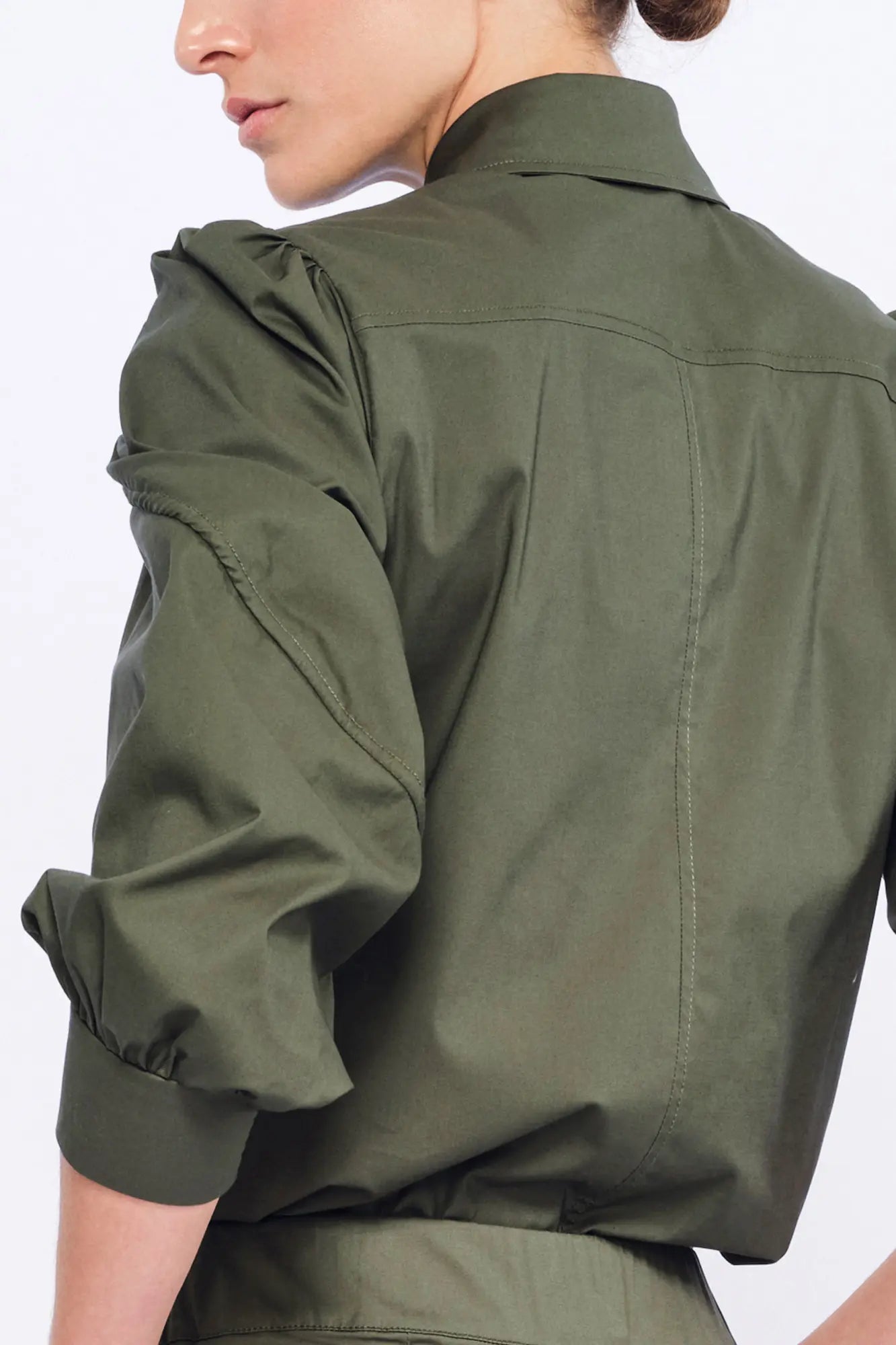 Bimba Puff Sleeve Blouse | Olive