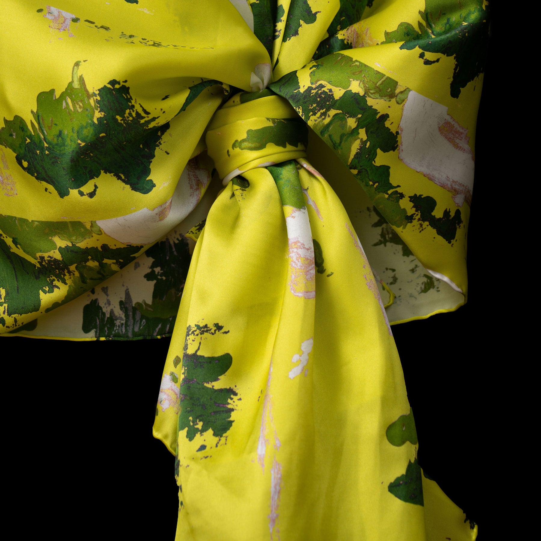 Yellow Green Wall Splash Wrap Scarf