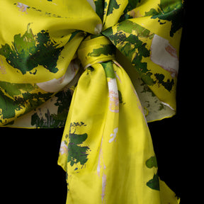 Yellow Green Wall Splash Wrap Scarf