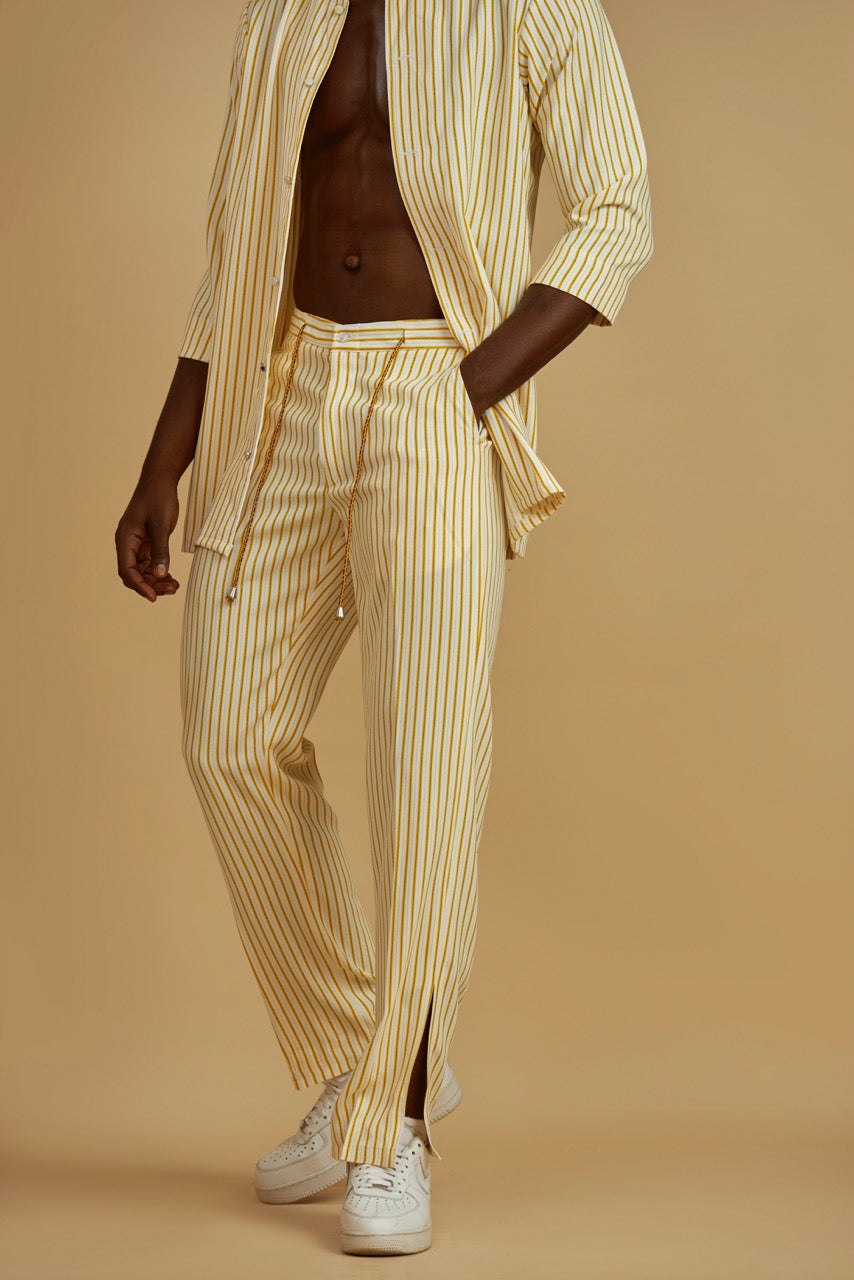 2-PIECE LOUNGE WEAR SET WITH STRIPES