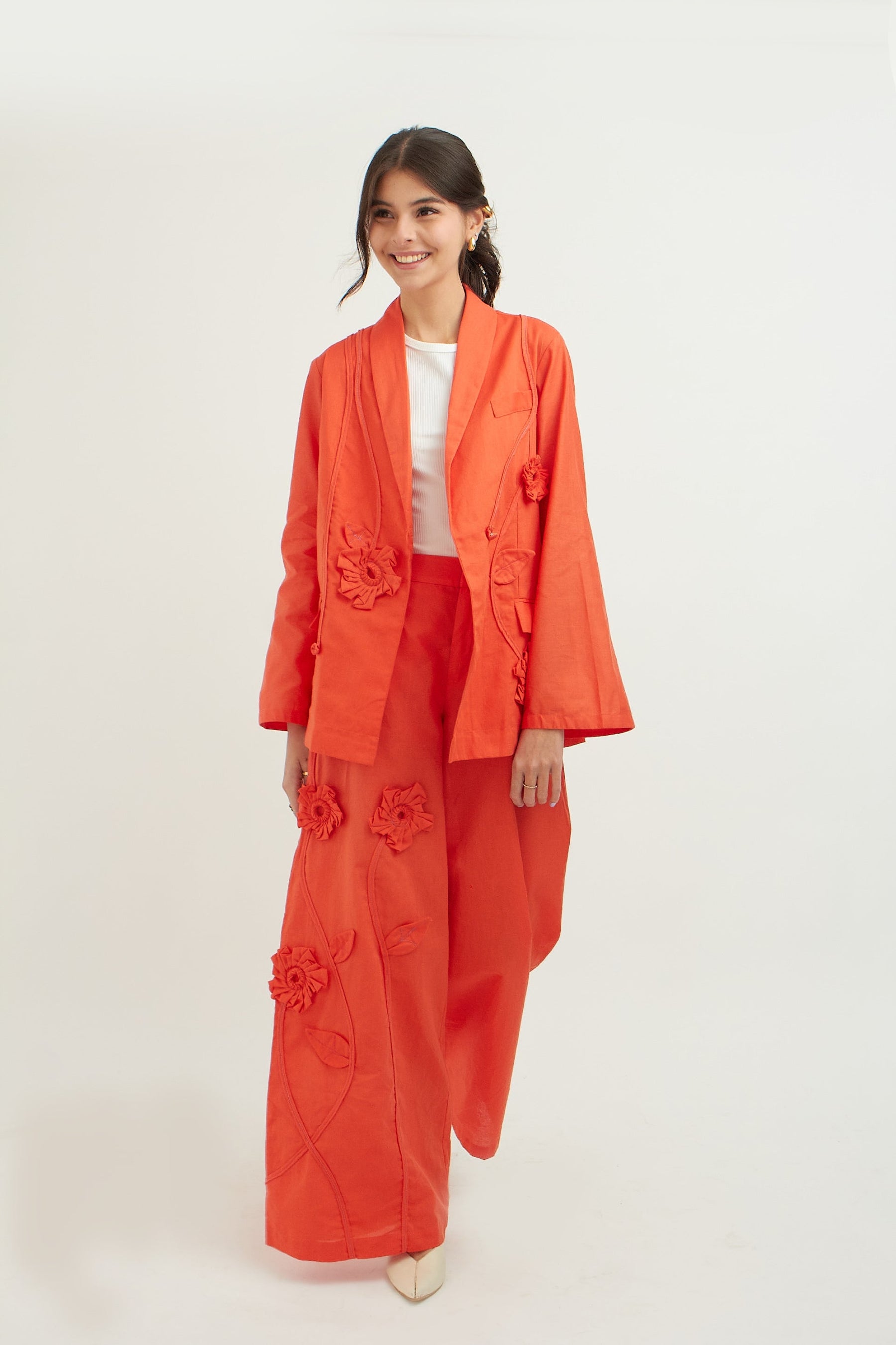 Orchid 3D Linen Blazer