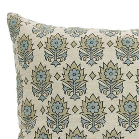 Interior Décor Block Printed Linen Blend Pillow Cover - Kusum