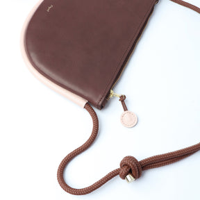 Selene Bag - Chocolate / Dusty Pink