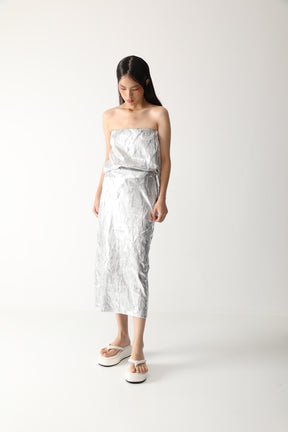 MESH SILVER SKIRT