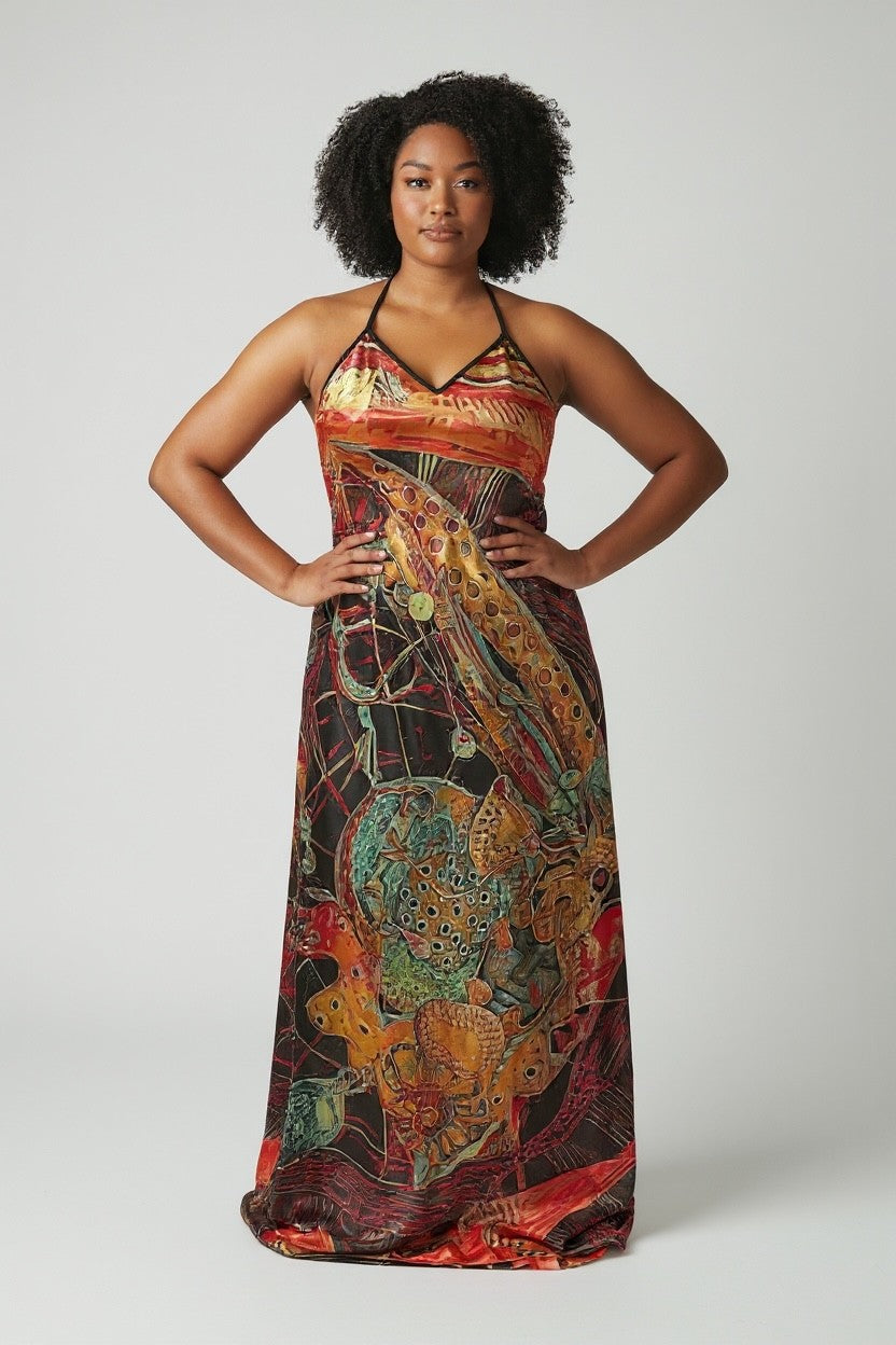 Orire Afrofuturism Halter Dress