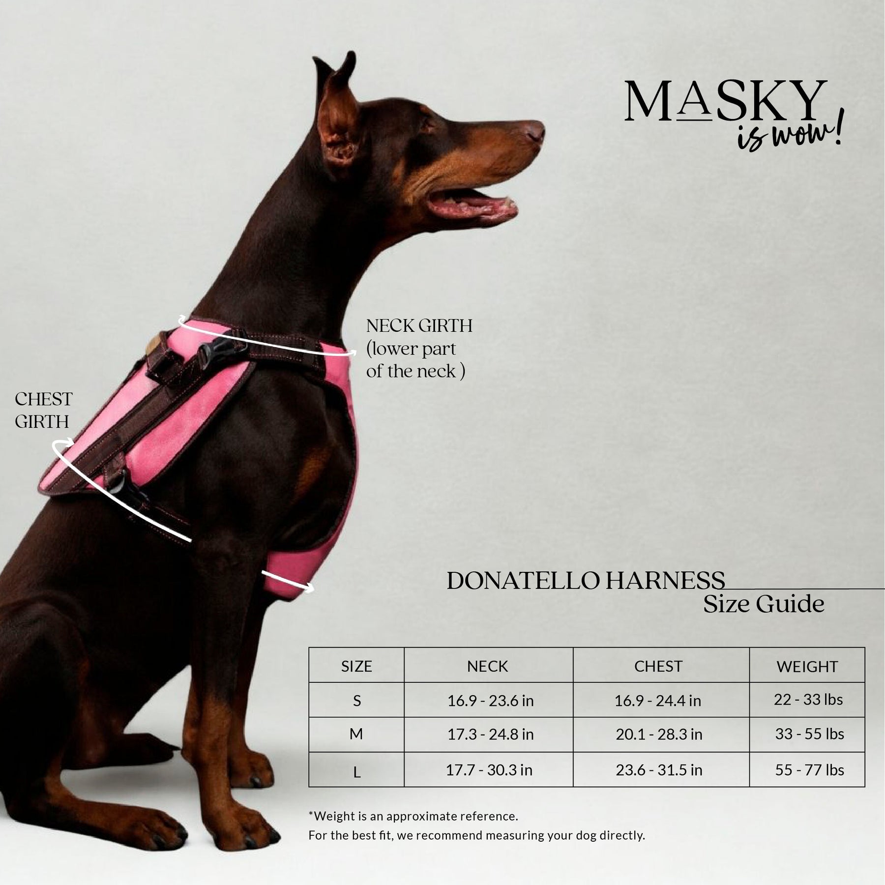 Donatello Luxe Leather Dog Harness - Red & Brown