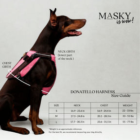 Donatello Luxe Leather Dog Harness - Red & Brown