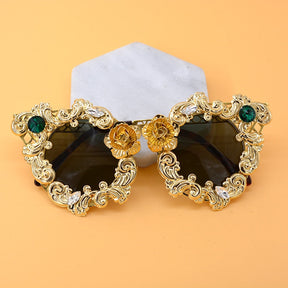 Cat Eye Sunglasses - Gold