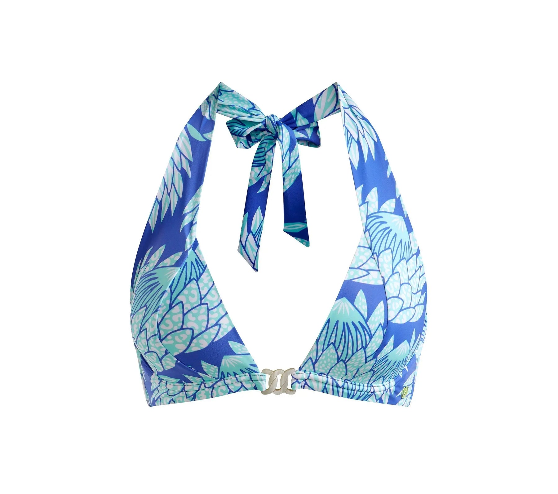 Halter Bikini Top Blue Protea