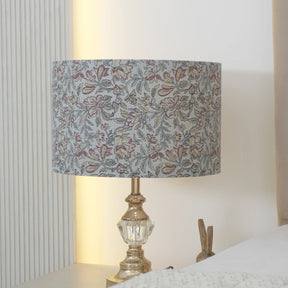 Floral Block Printed Fabric Pure Linen Lampshade – Qudrat