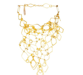Abstract Link Net Necklace
