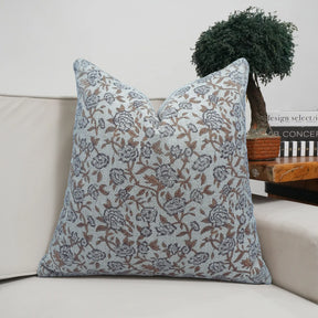 Boho Decor Block Print Jute Linen Pillow Cover - Mriygnani