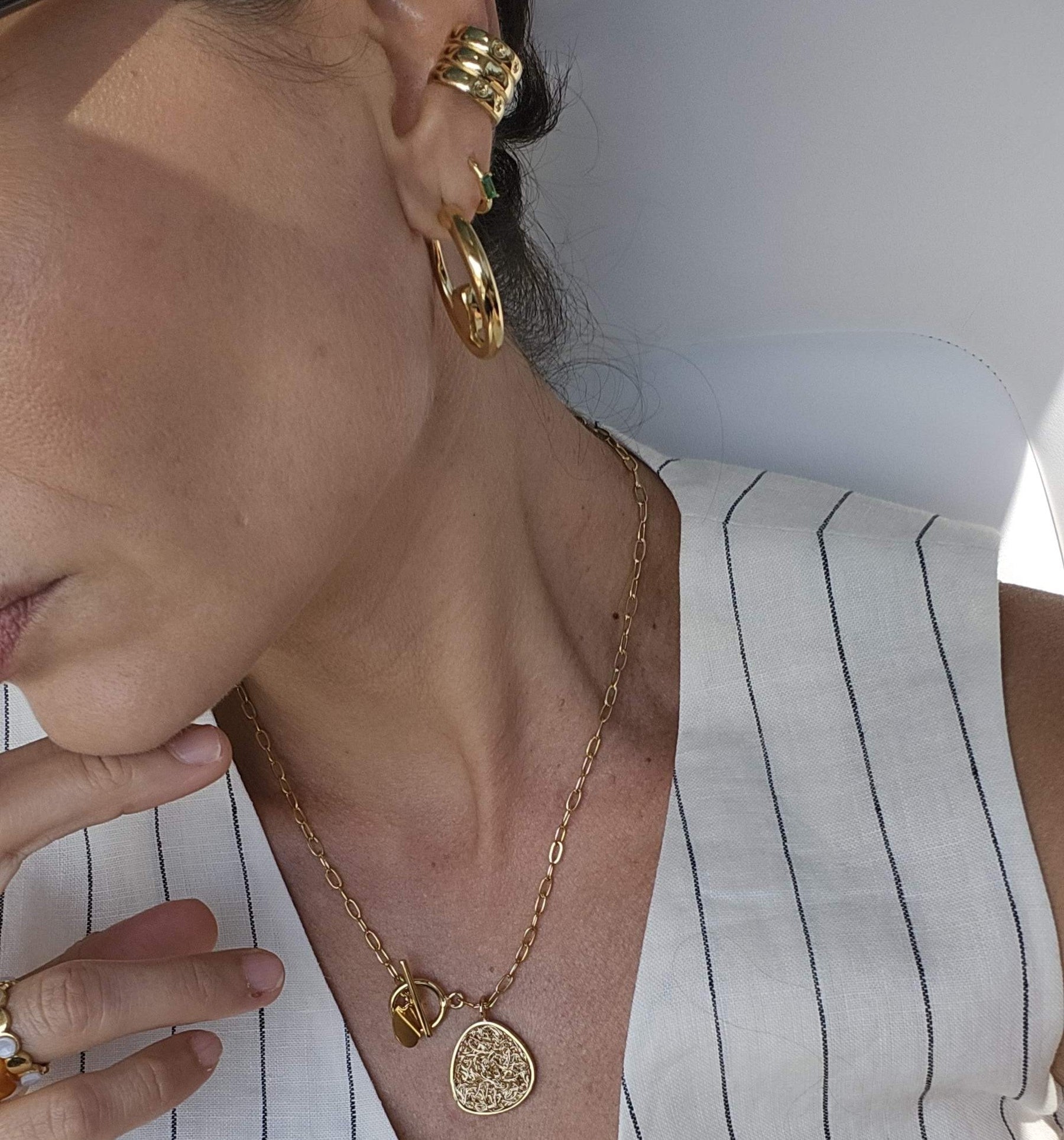 Elegant Gold Knot Hoops