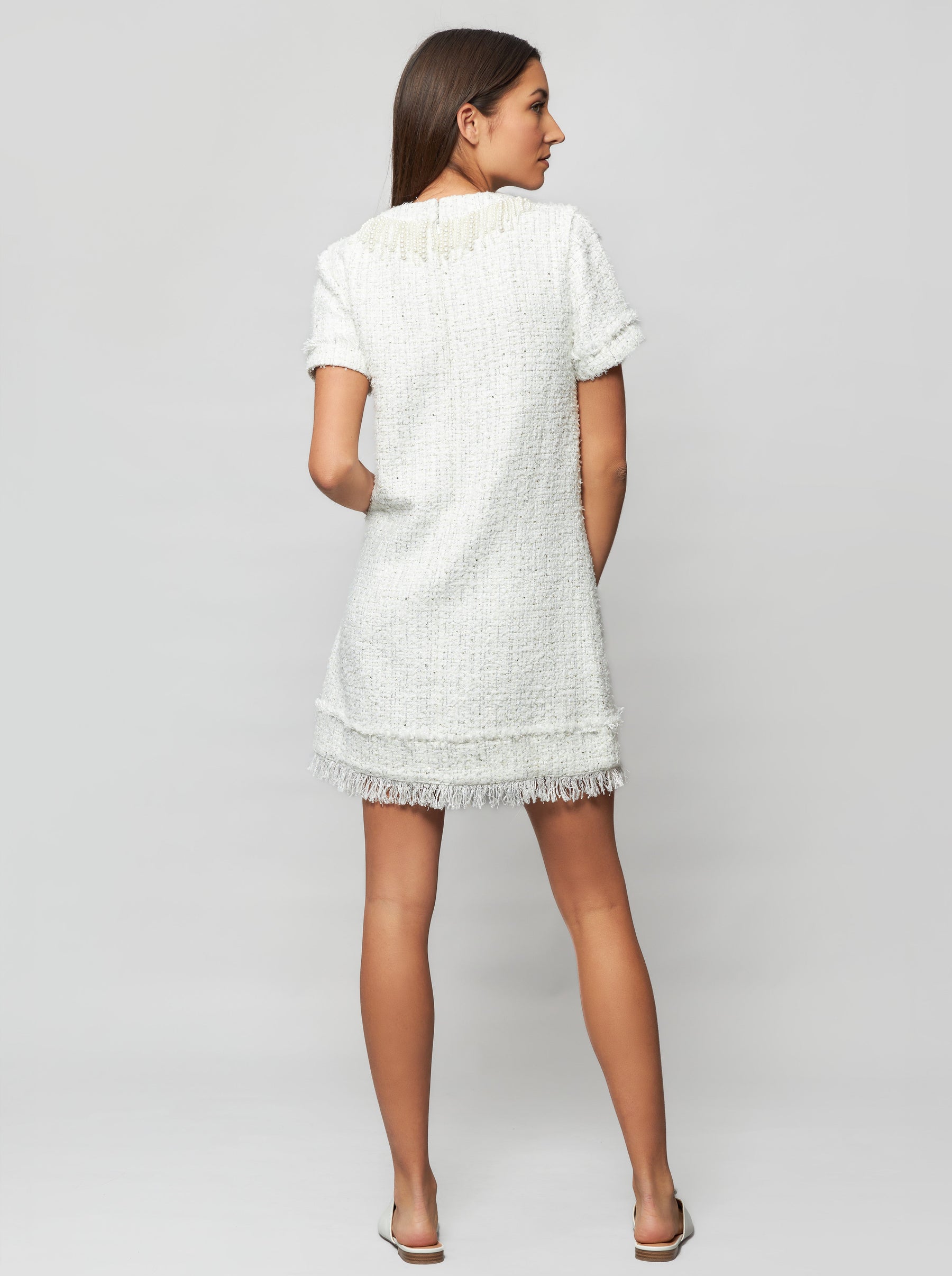 Tia Tweed Bouclé Sheath Mini Dress
