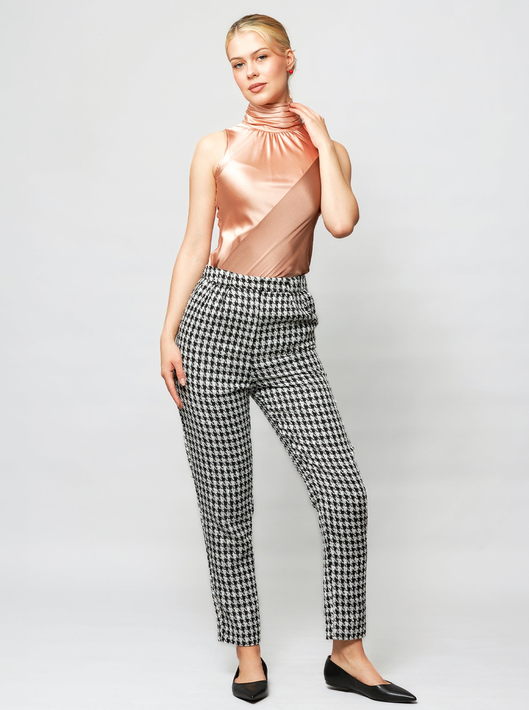 Yera Silk Color Block Top