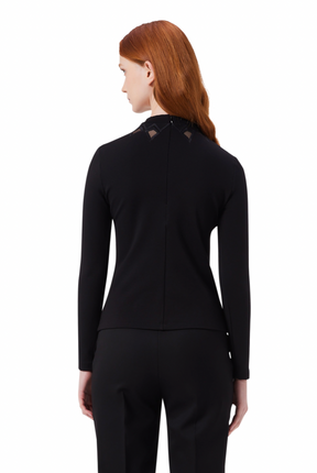 Lumière Long Sleeve Blouse in Black