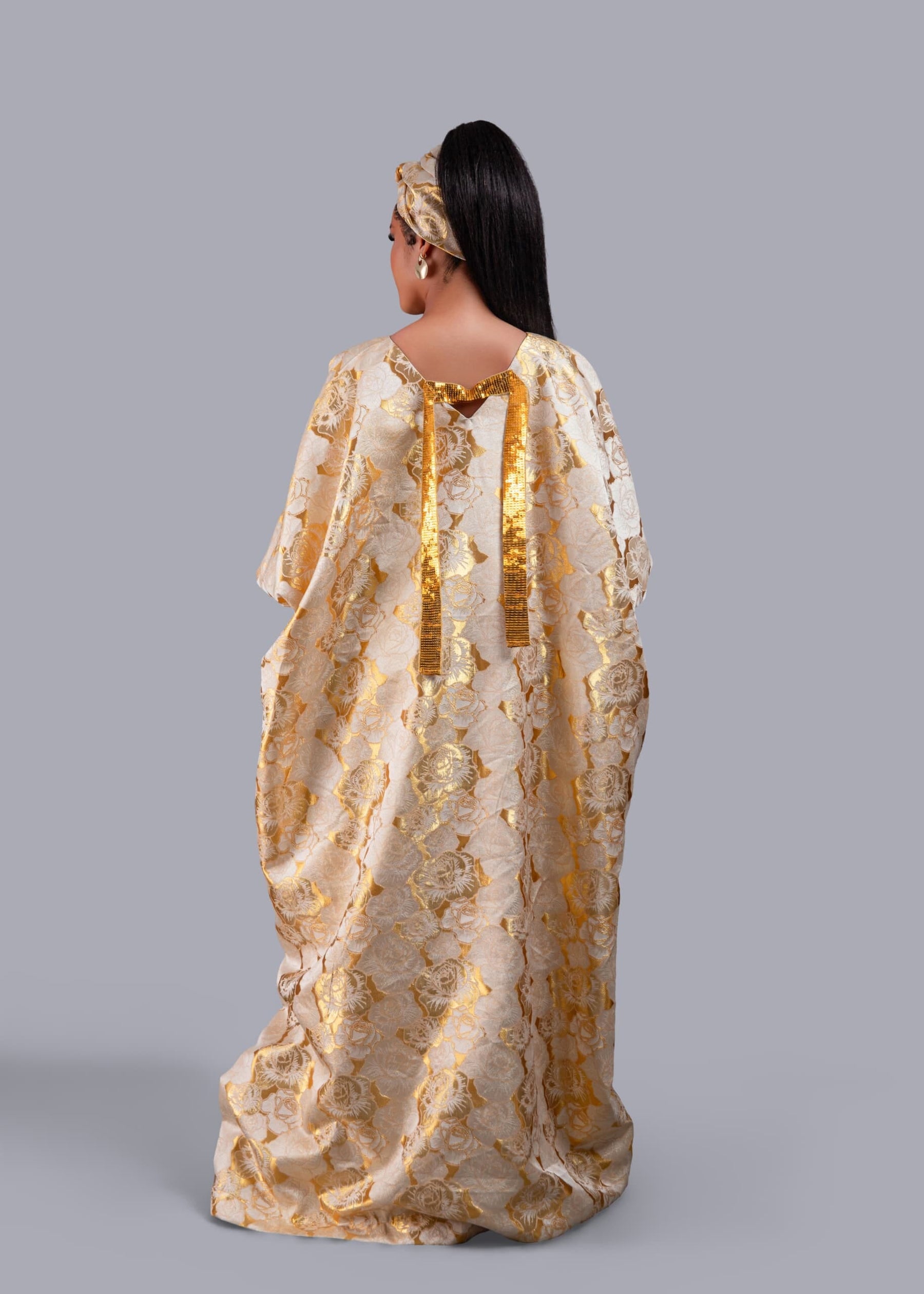 Mukutu Gold Damask Boubou
