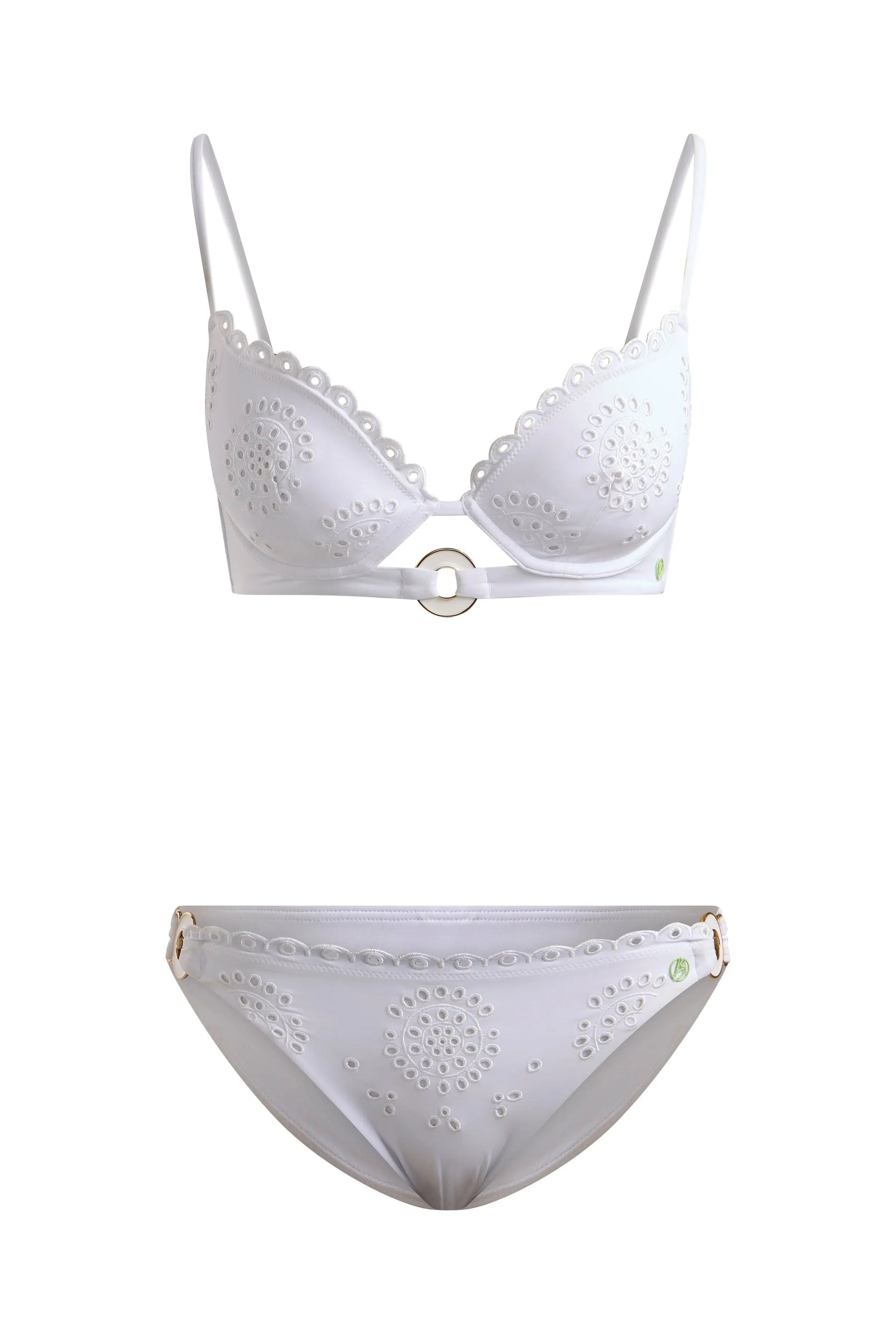 Broderie Bikini Brief White