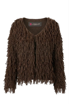 Luxury Alpaca Fringe Cardigan