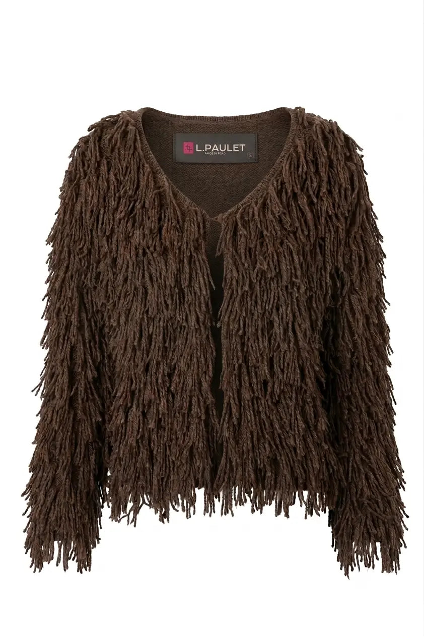 Luxury Alpaca Fringe Cardigan