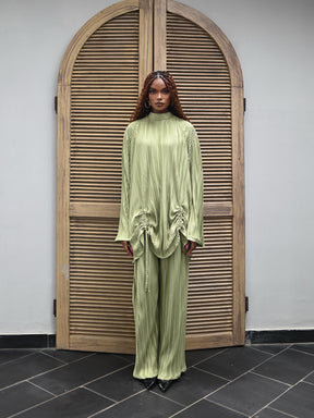 LIYA PLEAT TWO PIECE - OLIVE