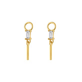 Pavé Gold Bar Earring Charm