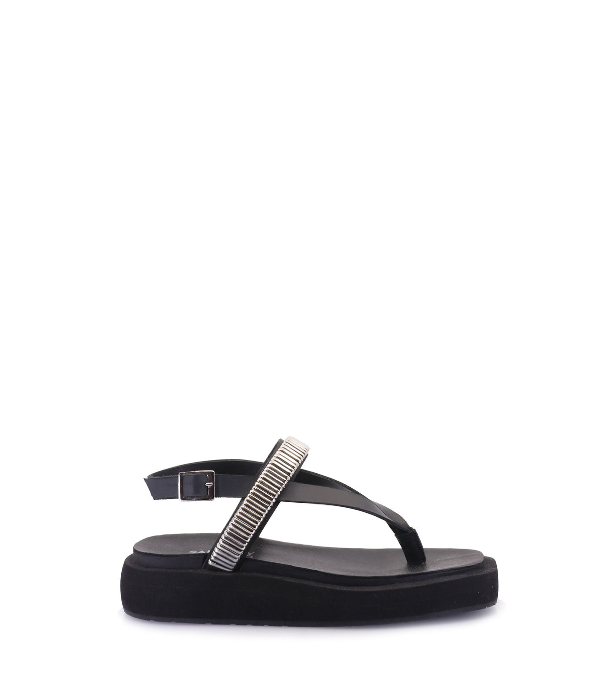 Stylish Eco-Friendly Black Platform Sandals Tury