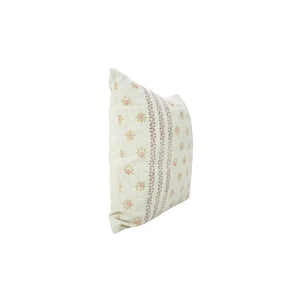Hand Block Print Viscose Linen Pillow Cover - Happy Bloom