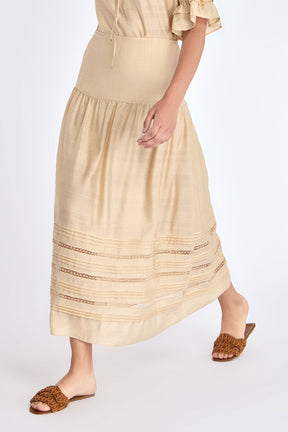 Luanda High-Waist Skirt | Vanilla