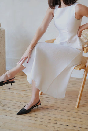 Jiulia Two-Piece Set in White