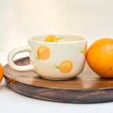 Artisan Ceramic Mug - Orange, 3 Inches
