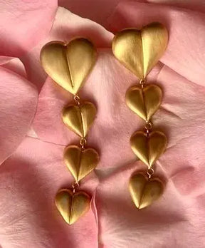 Chandelier Heart Earrings in Gold Vermeil