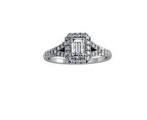 Emerald Diamond Love Ring