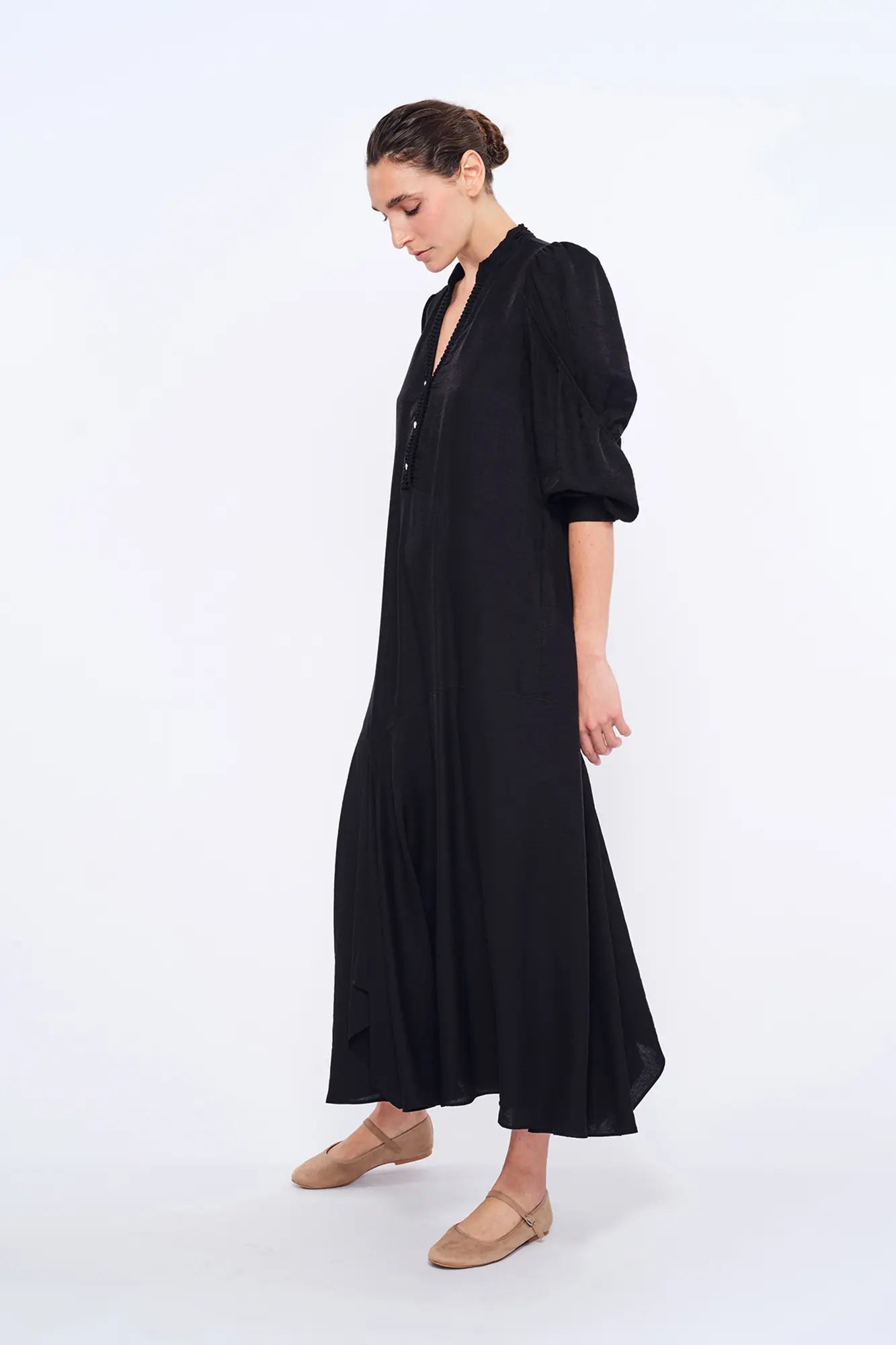 Carlie Asymmetrical Dress | Black