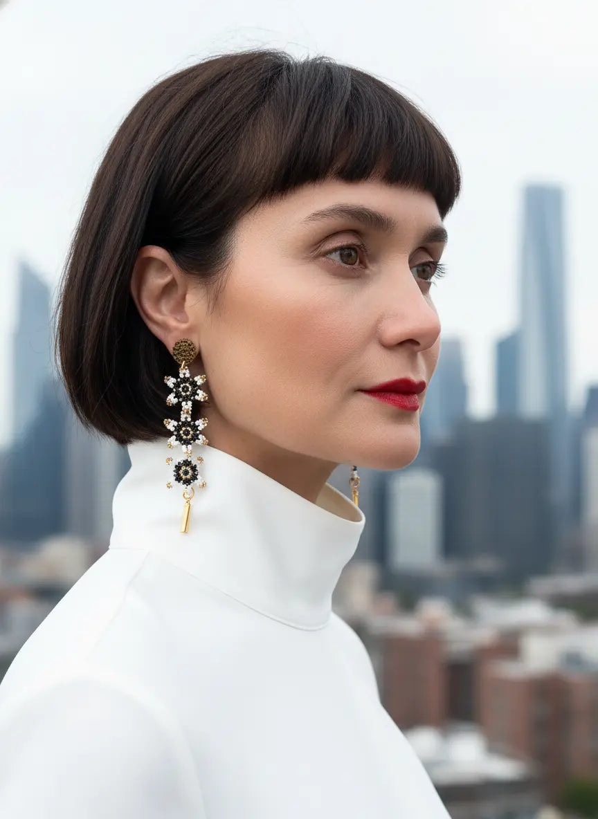 WATERFALL BLOSSOM 3 FLOWERS EARRINGS