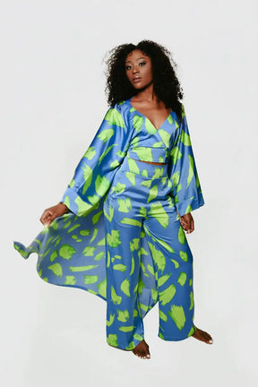 Amari Luxe Brushstroke Satin Set