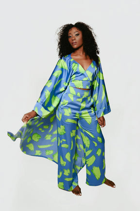 Amari Luxe Brushstroke Satin Set