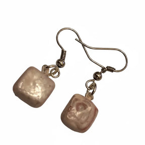 Aurore Hand-painted Square Ceramic Earrings