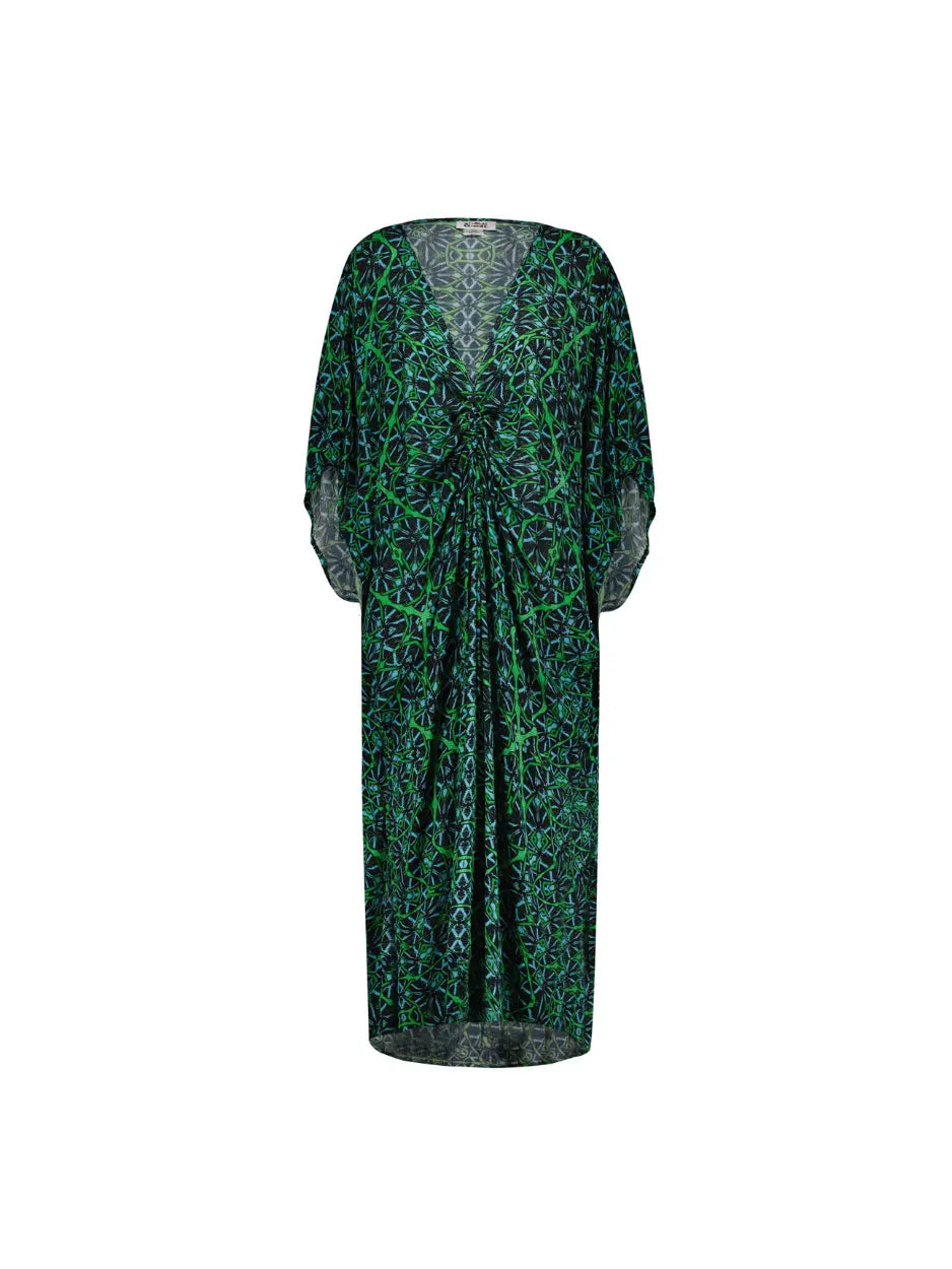 Obaatan Kaftan+Maxi Dress - Lazer Iguana (Bamboo Rayon)