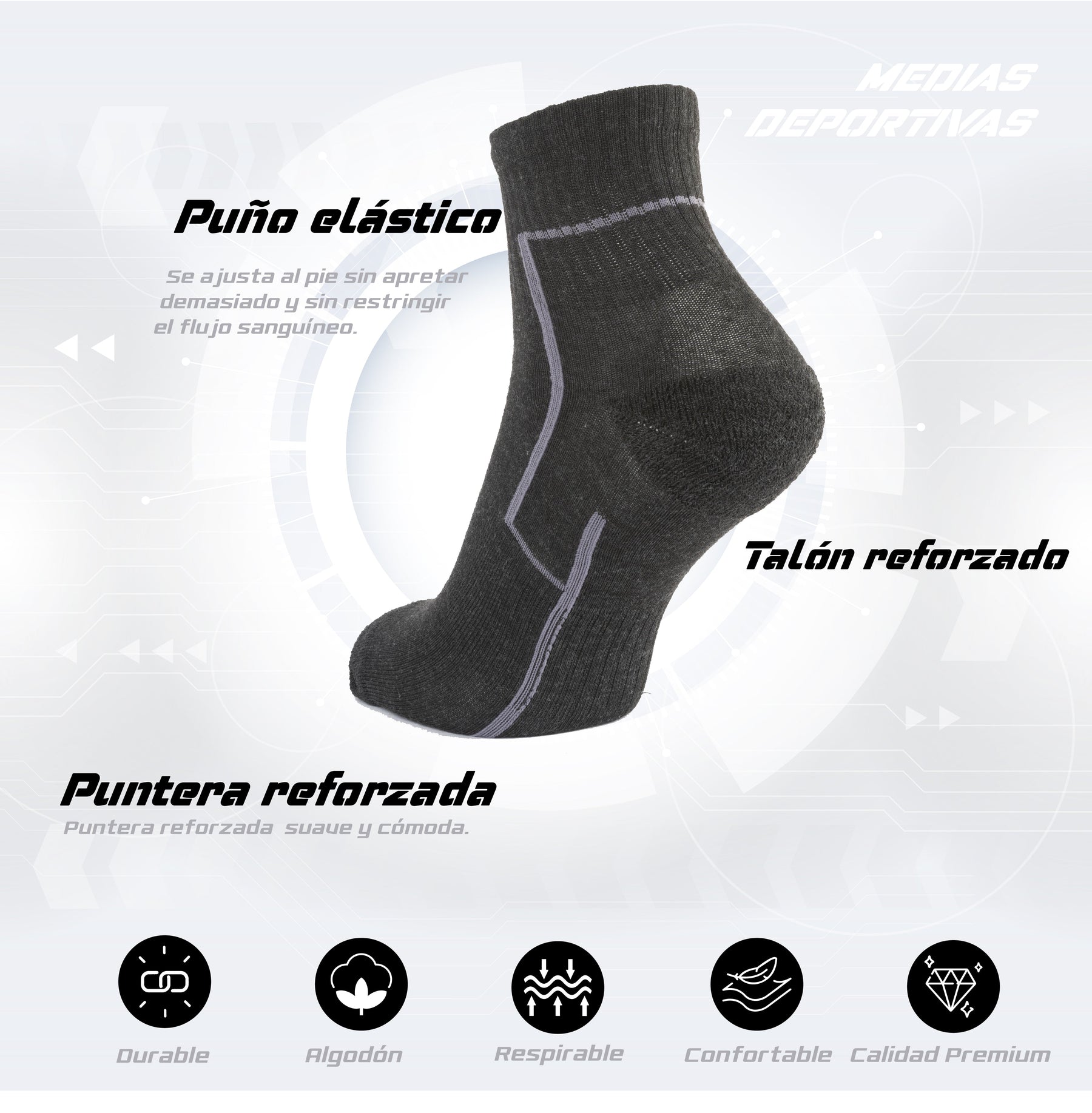 PACK DE 3 MEDIAS TENNIS