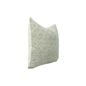 Boho Hand Block Printed Pure Linen Pillow Cover- Mushroom