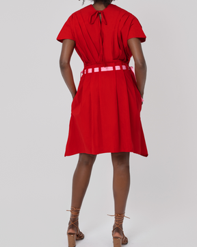 Amma Poplin Ribbon Dress